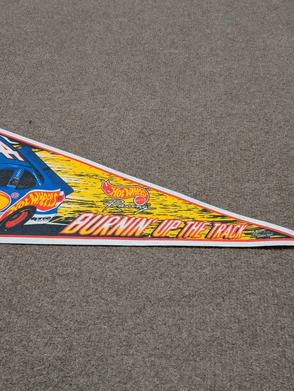 Vintage Kyle Petty Hot Wheels NASCAR Pennant